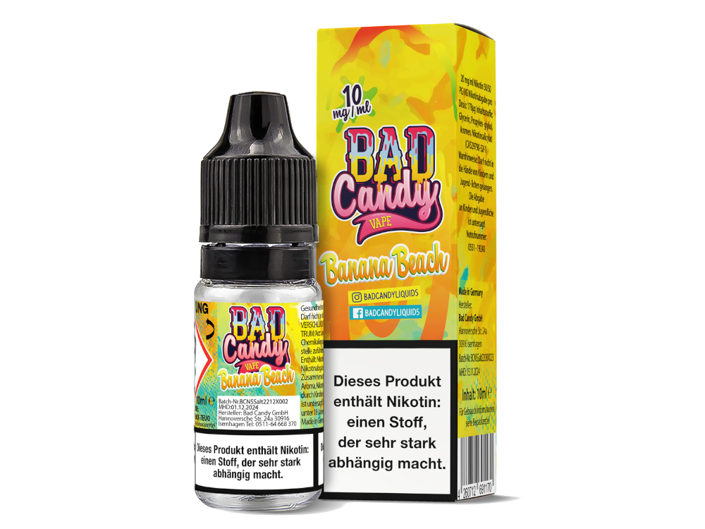 Bad Candy Liquids - Banana Beach - Nikotinsalz Liquid 10 mg/ml 10er Packung