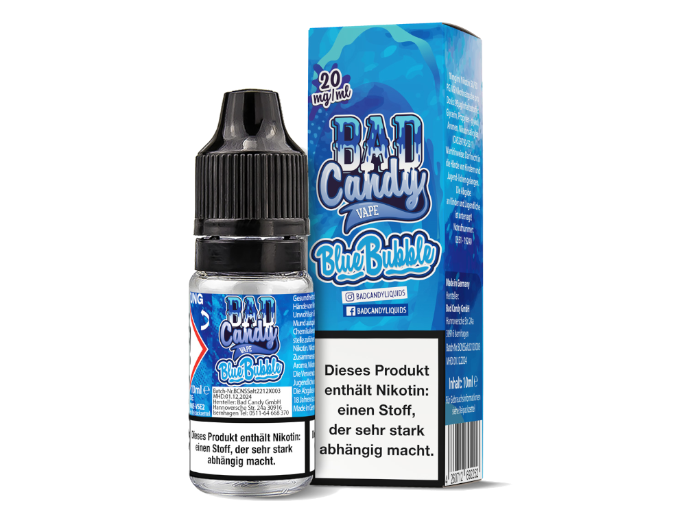 Bad Candy Liquids - Blue Bubble - Nikotinsalz Liquid 20 mg/ml 10er Packung