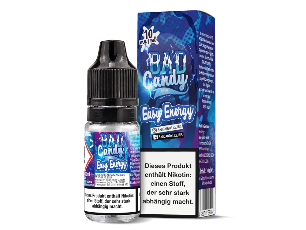 Bad Candy Liquids - Easy Energy - Nikotinsalz Liquid 10 mg/ml 10er Packung