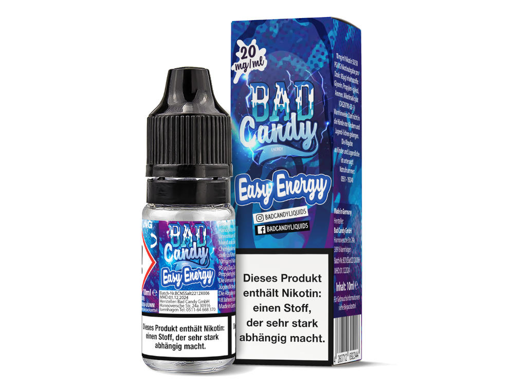 Bad Candy Liquids - Easy Energy - Nikotinsalz Liquid 20 mg/ml 10er Packung