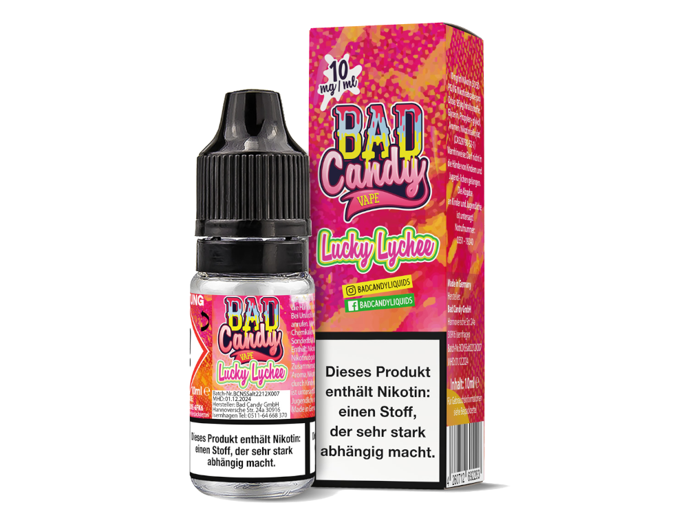 Bad Candy Liquids - Lucky Lychee - Nikotinsalz Liquid 10 mg/ml 10er Packung