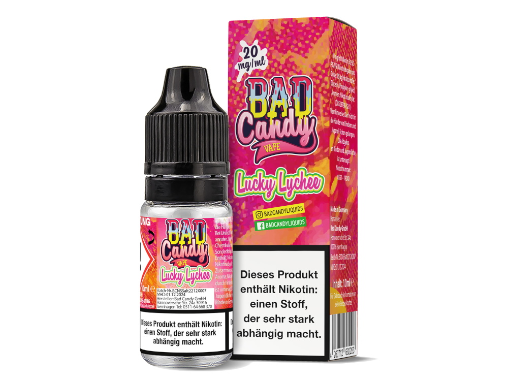 Bad Candy Liquids - Lucky Lychee - Nikotinsalz Liquid 20 mg/ml 10er Packung