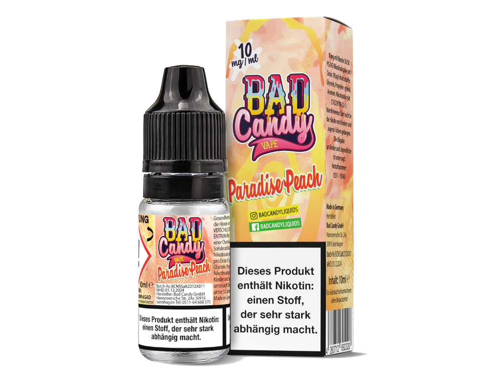 Bad Candy Liquids - Paradise Peach - Nikotinsalz Liquid 10 mg/ml