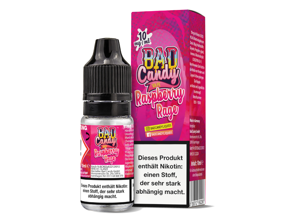 Bad Candy Liquids - Raspberry Rage - Nikotinsalz Liquid 10 mg/ml