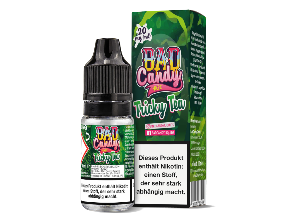 Bad Candy Liquids - Tricky Tea - Nikotinsalz Liquid 20 mg/ml 10er Packung