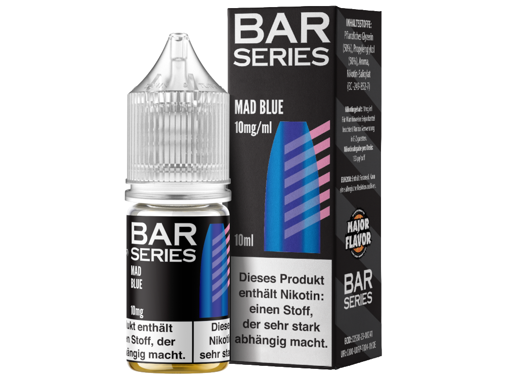 Bar Series - Mad Blue - Nikotinsalz Liquid 20 mg/ml 10er Packung