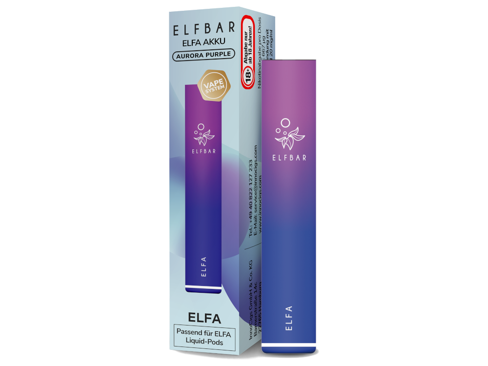 Elfbar - Elfa Akku 500 mAh Aurora Purple