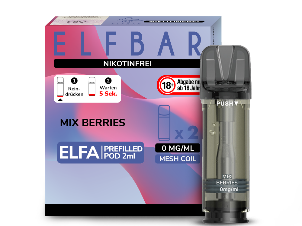 Elfbar - Elfa Pod Mix Berries 0 mg/ml (2 Stück pro Packung)