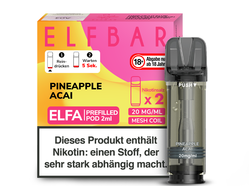 Elfbar - Elfa Pod Pineapple Acai 20 mg/ml (2 Stück pro Packung)