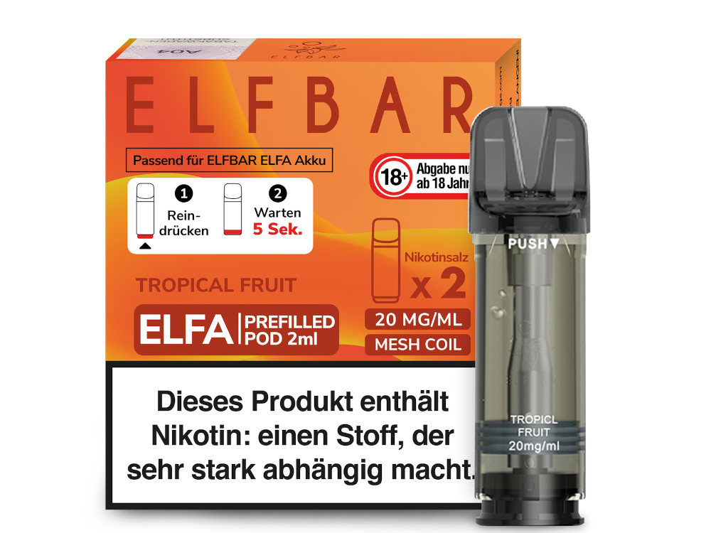 Elfbar - Elfa Pod Tropical Fruit 20 mg/ml (2 Stück pro Packung)