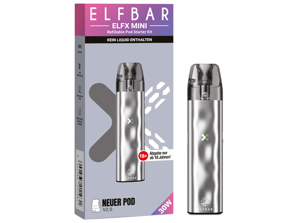 Elfbar - Elfx Mini E-Zigaretten Set Silver