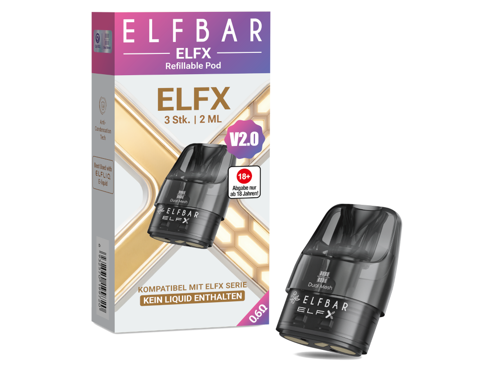 Elfbar - Elfx Pod V2.0 0,6 Ohm (3 Stück pro Packung)