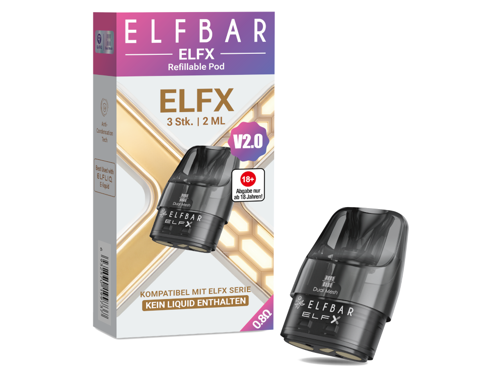 Elfbar - Elfx Pod V2.0 0,8 Ohm (3 Stück pro Packung)
