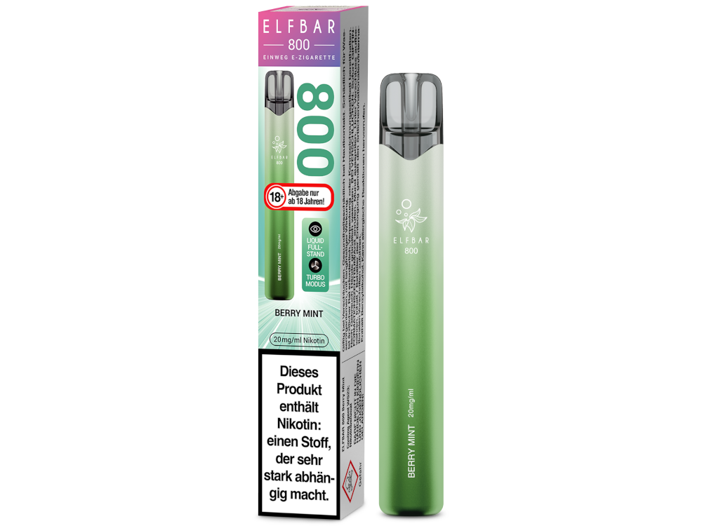 Elfbar 800 Einweg E-Zigarette - Berry Mint 20 mg/ml