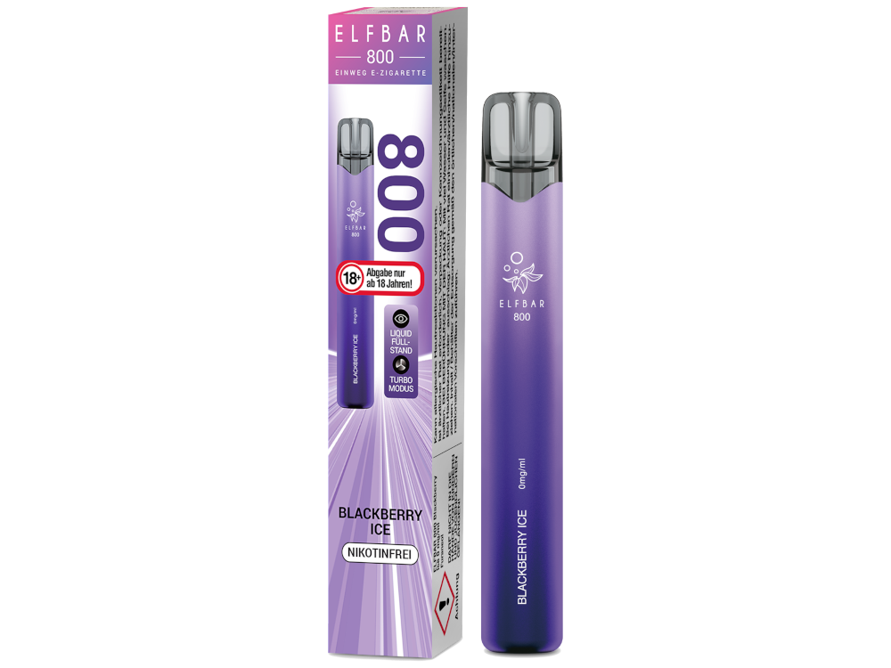 Elfbar 800 Einweg E-Zigarette - Blackberry Ice 0 mg/ml