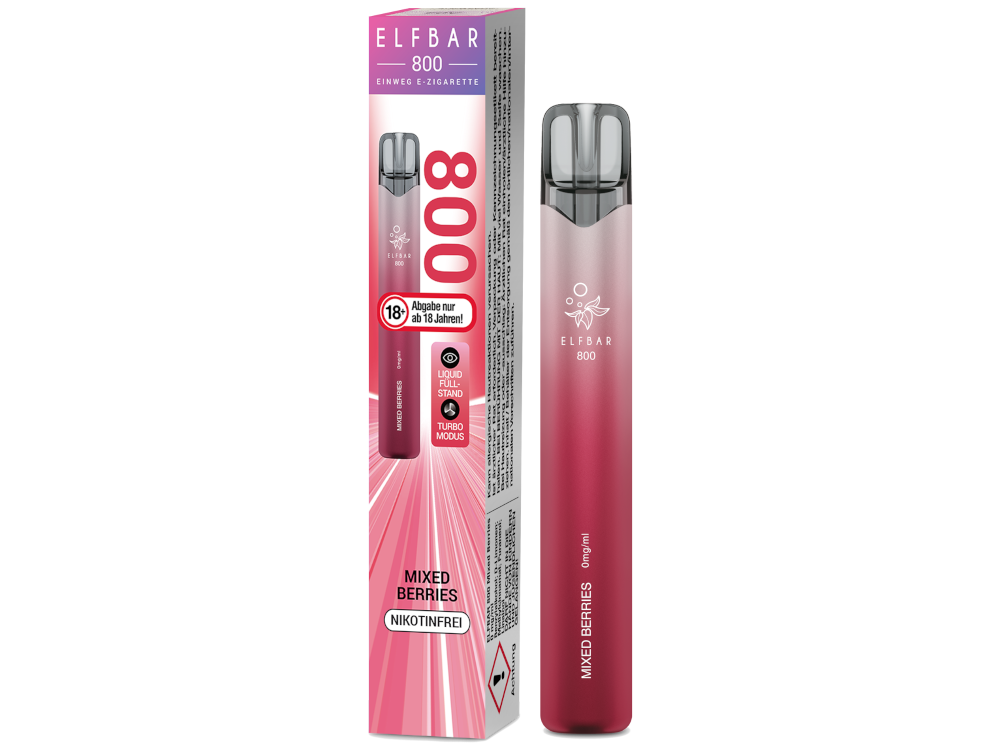 Elfbar 800 Einweg E-Zigarette - Mixed Berries 0 mg/ml