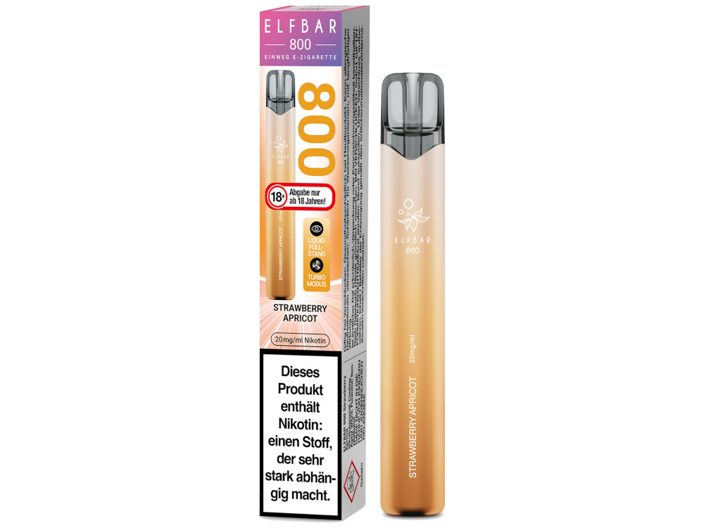 Elfbar 800 Einweg E-Zigarette - Strawberry Apricot 20 mg/ml
