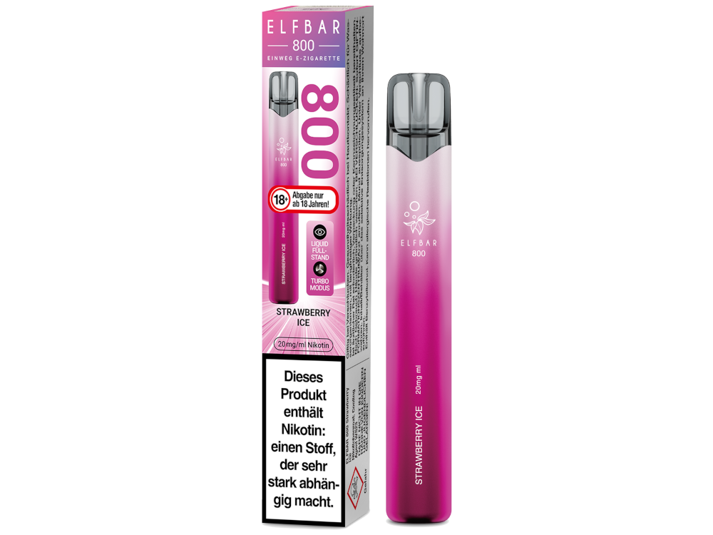 Elfbar 800 Einweg E-Zigarette - Strawberry Ice 20 mg/ml