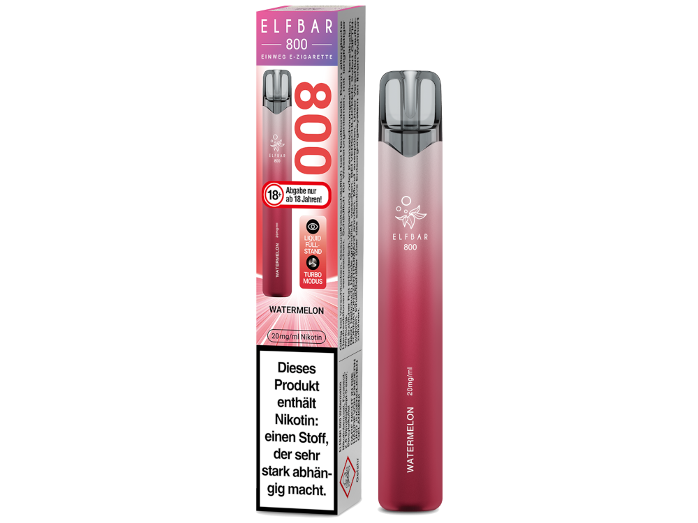 Elfbar 800 Einweg E-Zigarette - Watermelon 20 mg/ml