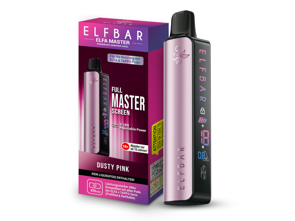 Elfbar - Elfa Master Akku 850 mAh Dusty Pink 10er Packung