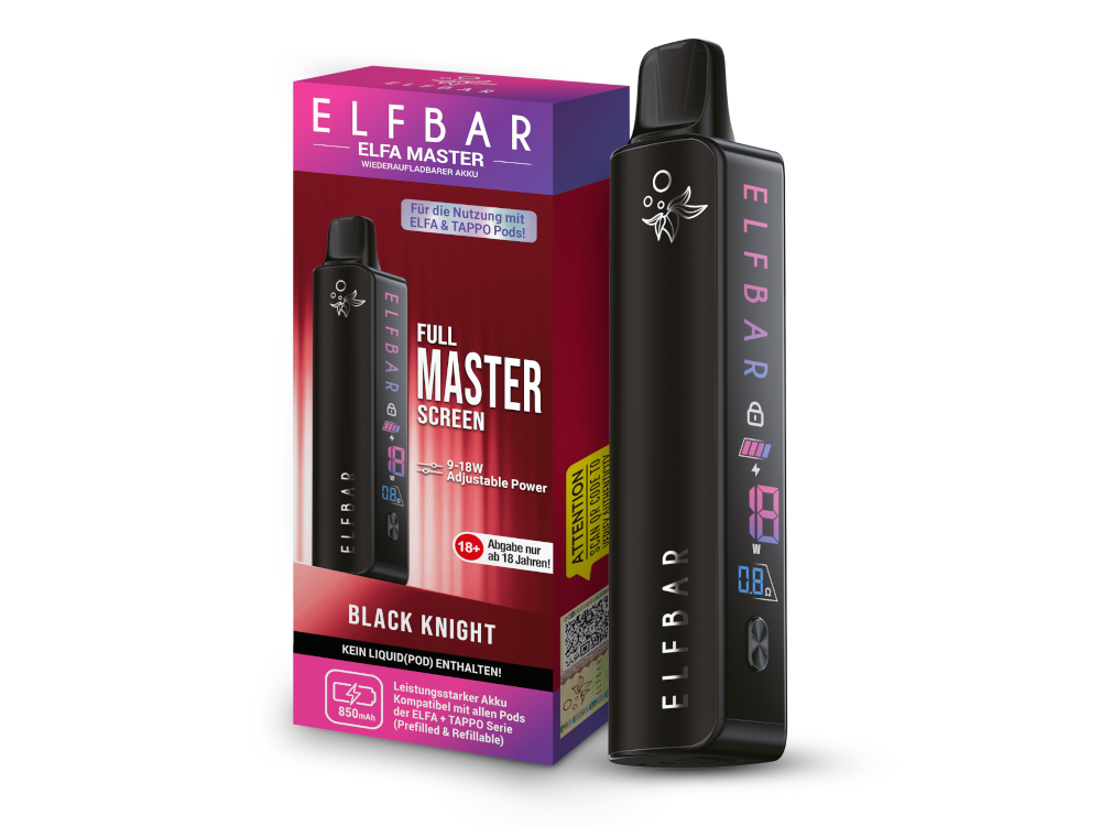 Elfbar - Elfa Master Akku 850 mAh Black Knight 10er Packung