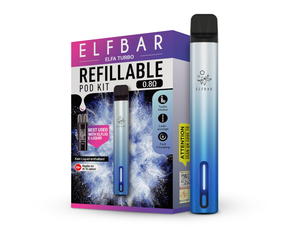 Elfbar - Elfa Turbo E-Zigaretten Set Aurora Cyan
