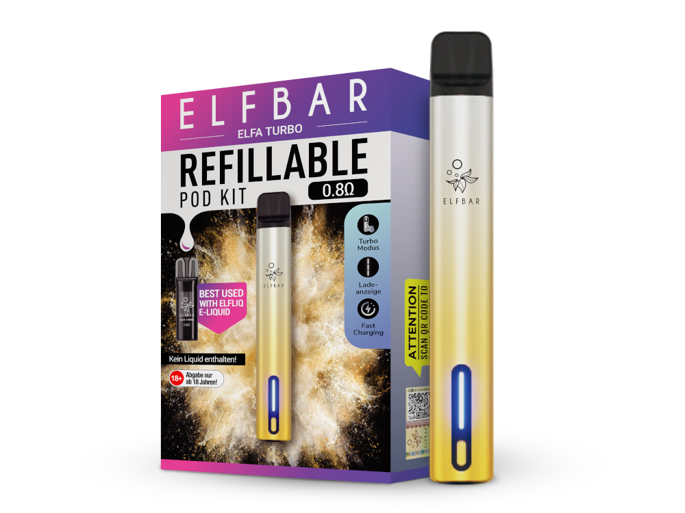 Elfbar - Elfa Turbo E-Zigaretten Set aurora-gold 10er Packung