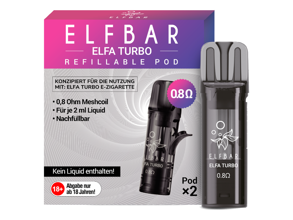 Elfbar - Elfa Turbo 0,8 Ohm Pod (2 Stück pro Packung) 10er Packung