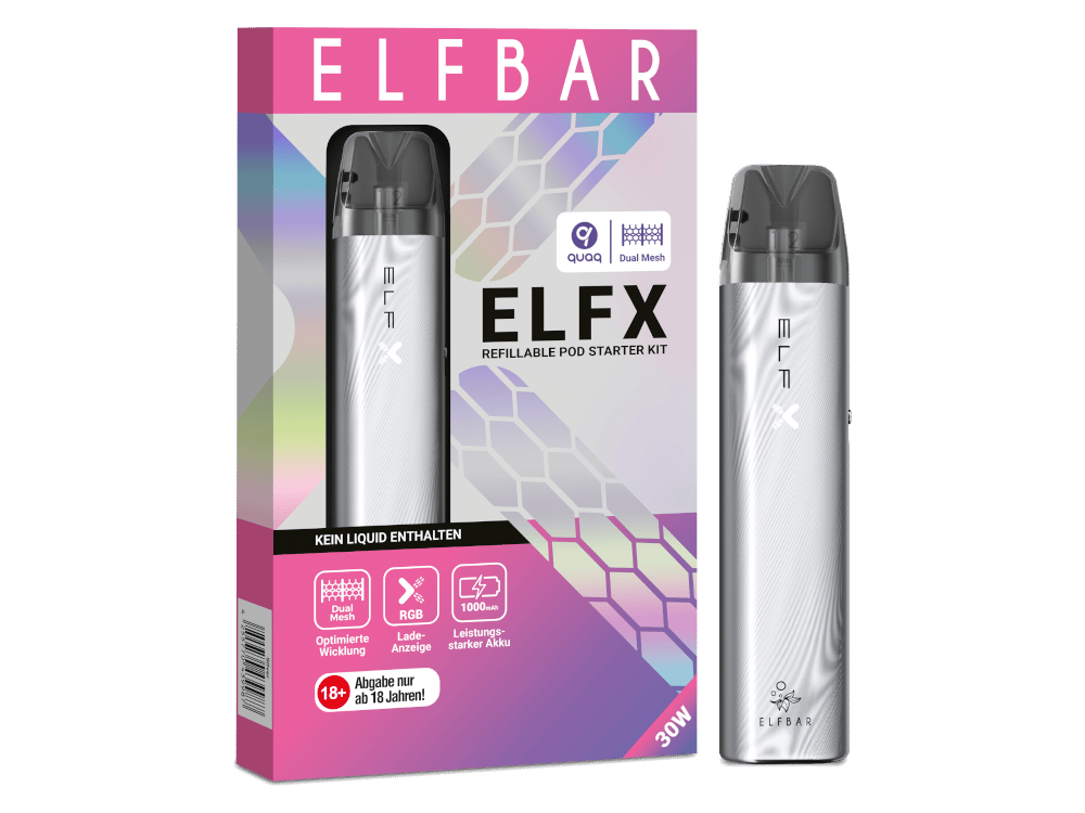 Elfbar - Elfx E-Zigaretten Set silber 10er Packung