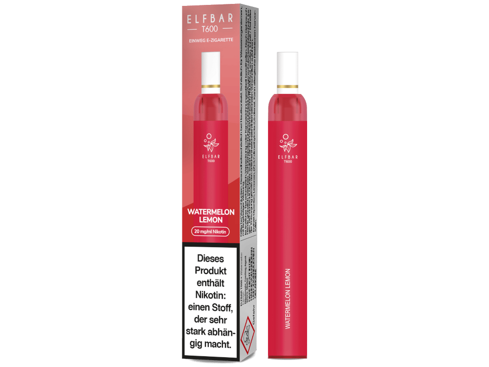 Elfbar - T600 Einweg E-Zigarette - Watermelon Lemon 20 mg/ml