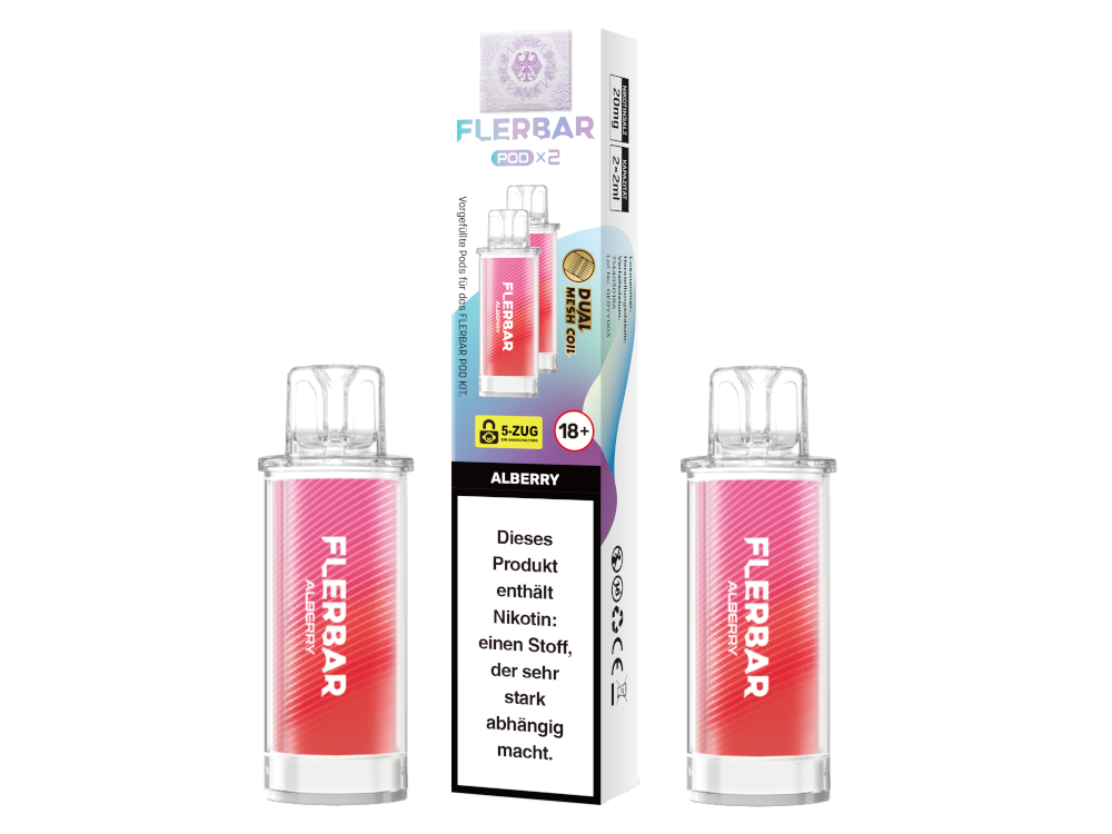 Flerbar - POD Alberry 20 mg/ml (2 Stück pro Packung)