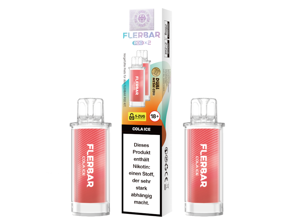 Flerbar - POD Cola Ice 20 mg/ml (2 Stück pro Packung) 10er Packung