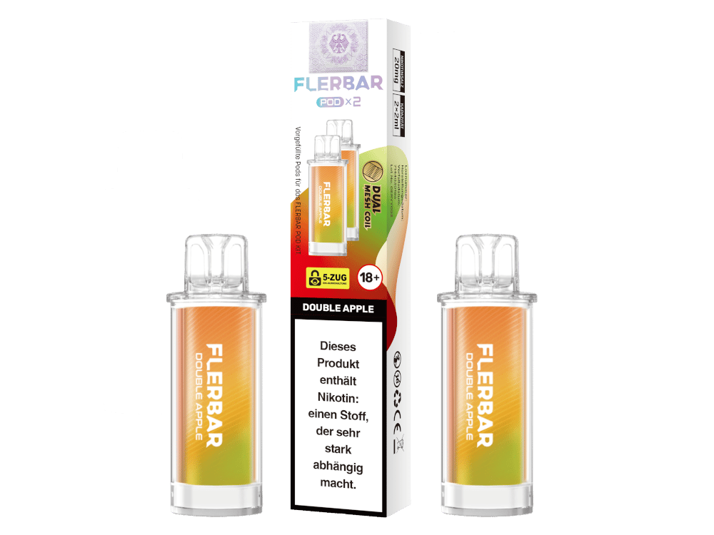 Flerbar - POD Double Apple 20 mg/ml (2 Stück pro Packung) 10er Packung