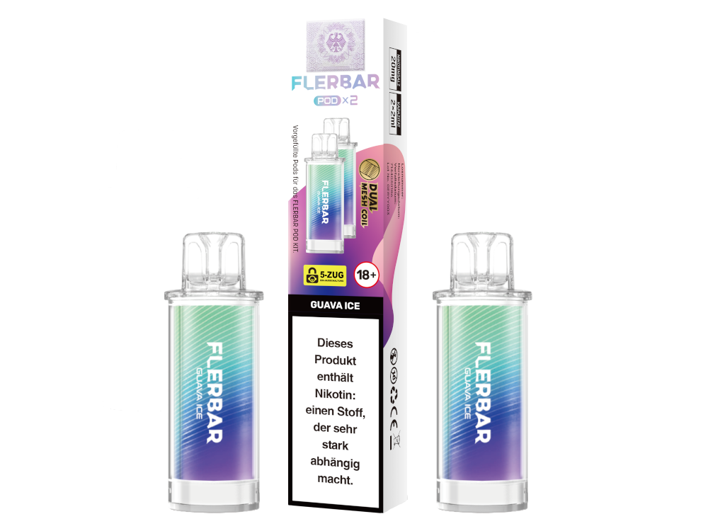 Flerbar - POD Guava Ice 20 mg/ml (2 Stück pro Packung) 10er Packung