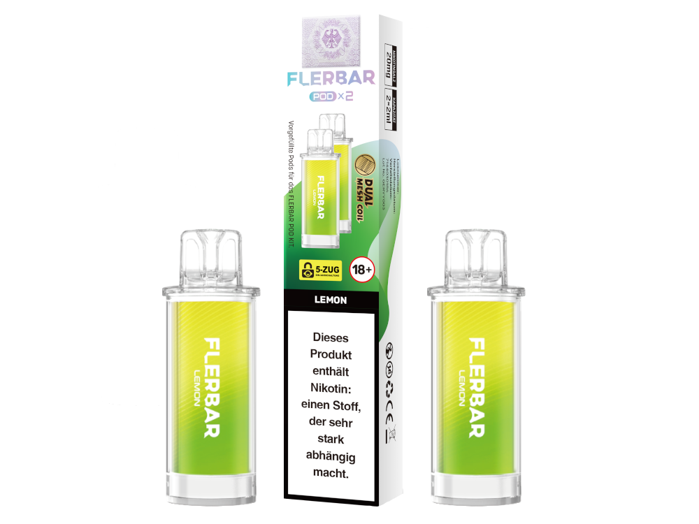 Flerbar - POD Lemon 20 mg/ml (2 Stück pro Packung) 10er Packung