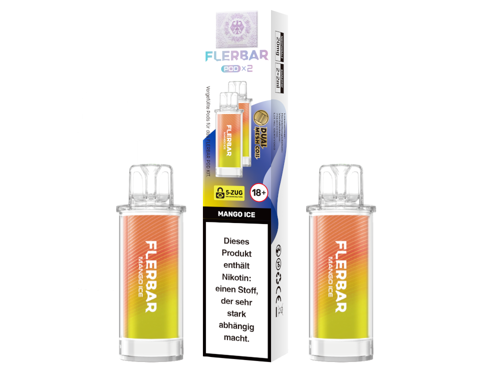 Flerbar - POD Mango Ice 20 mg/ml (2 Stück pro Packung)