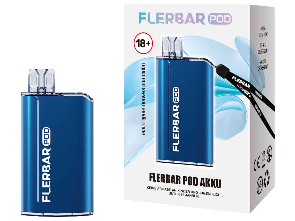 Flerbar - POD Akku 500 mAh blau 10er Packung