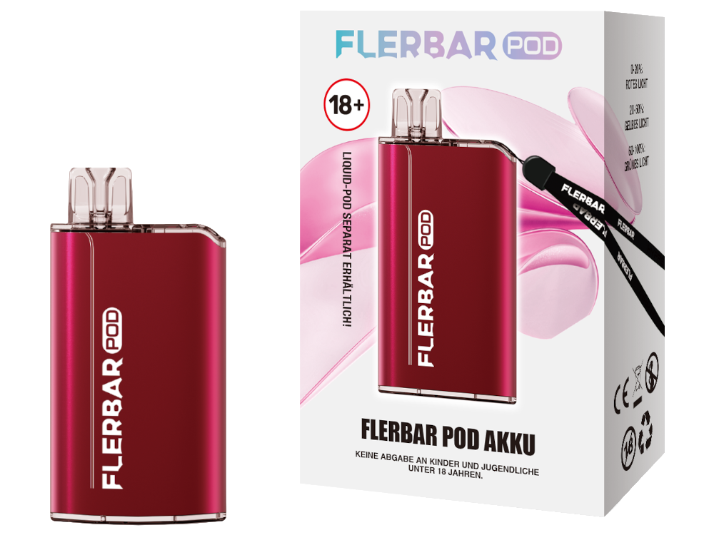 Flerbar - POD Akku 500 mAh rot