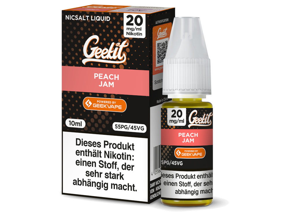 GEEKVAPE - Geekit - Peach Jam - Nikotinsalz Liquid 20 mg/ml 10er Packung