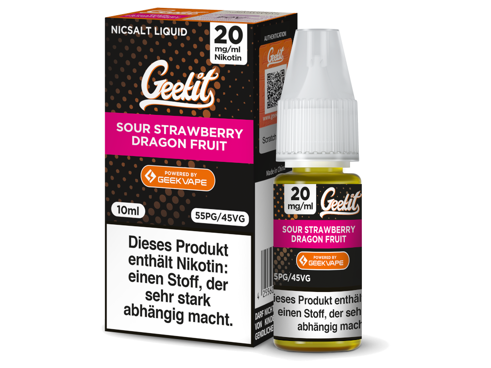GEEKVAPE - Geekit - Sour Strawberry Dragon Fruit - Nikotinsalz Liquid 20 mg/ml