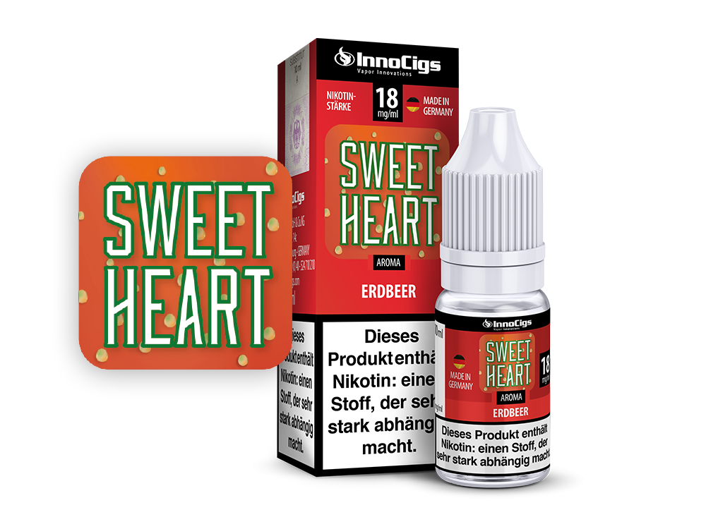 InnoCigs - Sweetheart Erdbeer Aroma 0 mg/ml 10er Packung