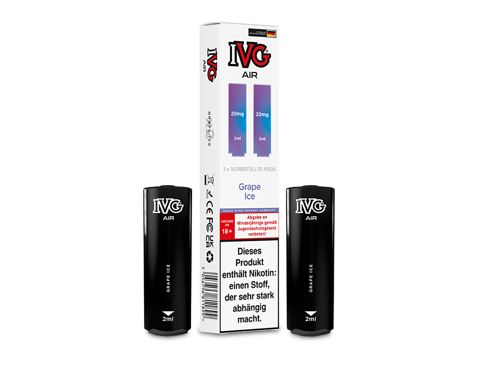 IVG - AIR Pod Grape Ice 20 mg/ml (2 Stück pro Packung)