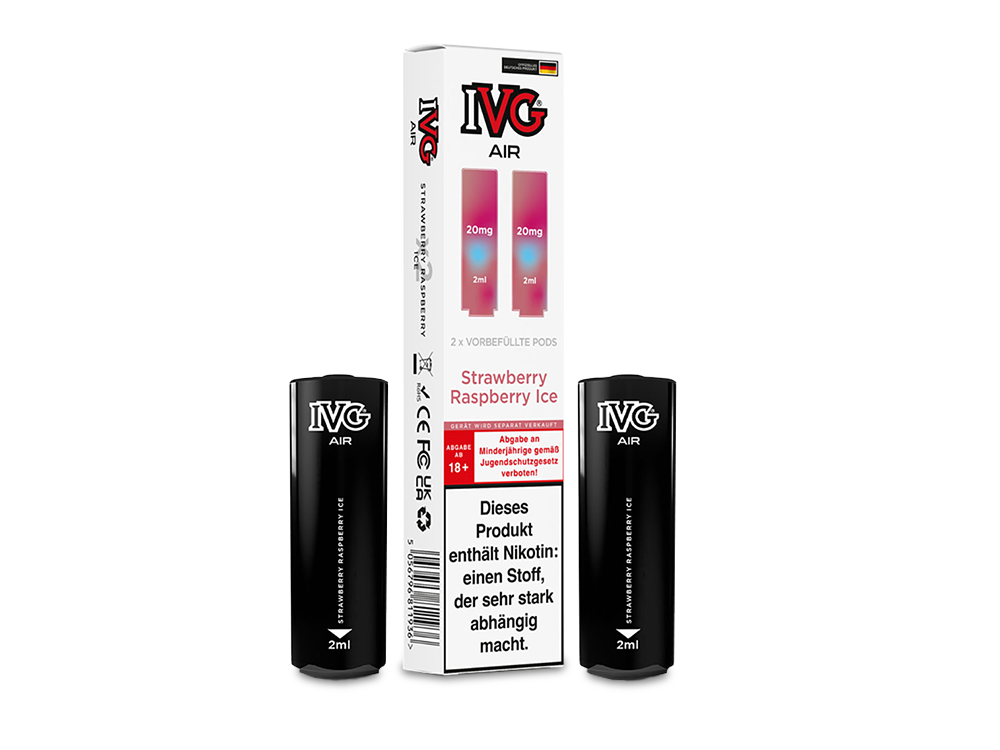 IVG - AIR Pod Strawberry Raspberry Ice 20 mg/ml (2 Stück pro Packung)