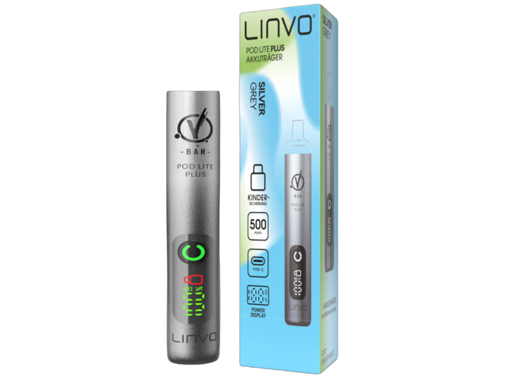 Linvo - Pod Lite Plus Akku 500 mAh grau 10er Packung