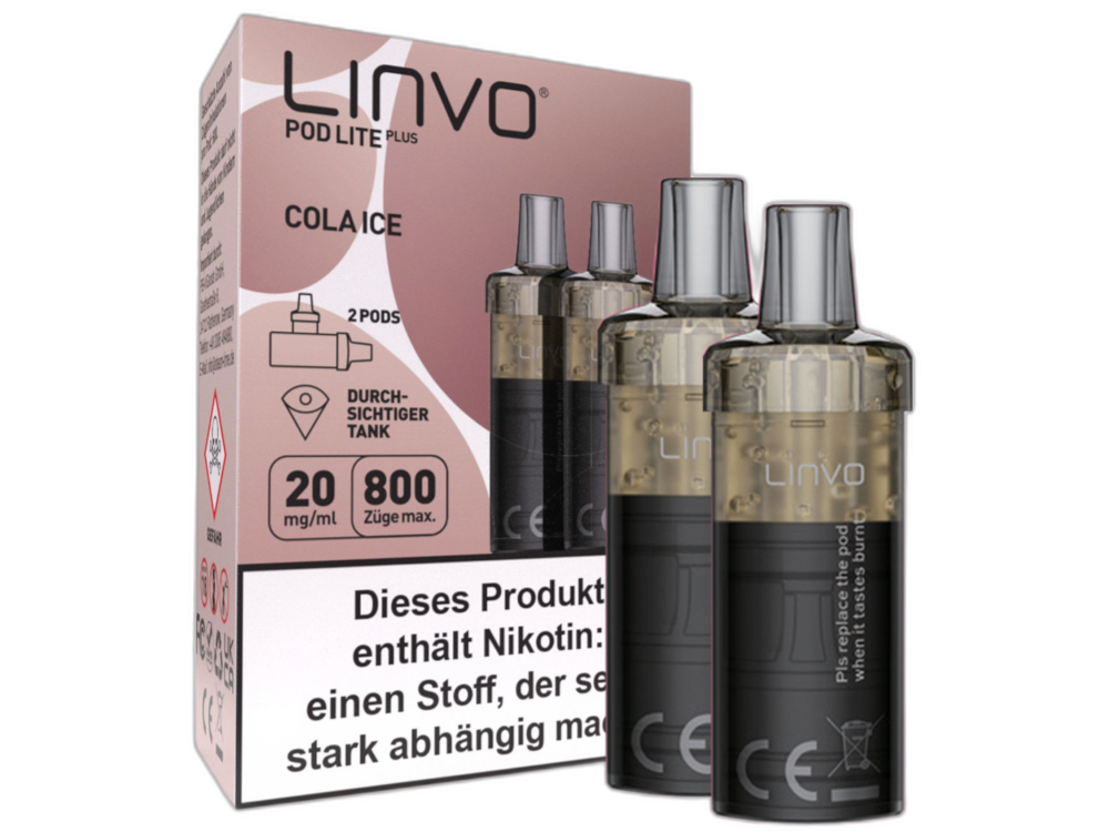 Linvo - Pod Lite Plus Cartridge Cola Ice 20 mg/ml (2 Stück pro Packung) 10er Packung