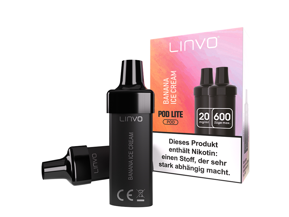 Linvo - Pod Lite Cartridge Banana Ice Cream 20 mg/ml (2 Stück pro Packung) 10er Packung