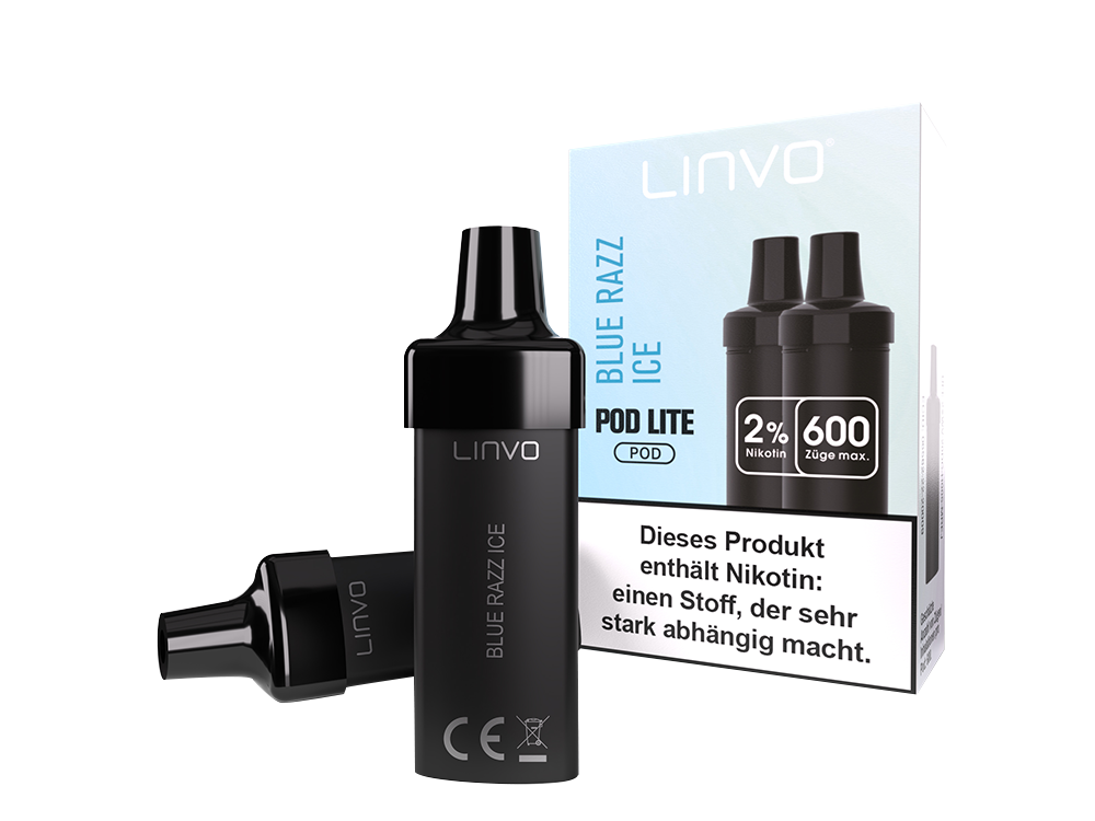 Linvo - Pod Lite Cartridge Blue Razz Ice 20 mg/ml (2 Stück pro Packung) 10er Packung
