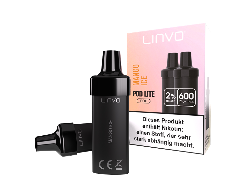 Linvo - Pod Lite Cartridge Mango Ice 20 mg/ml (2 Stück pro Packung) 10er Packung