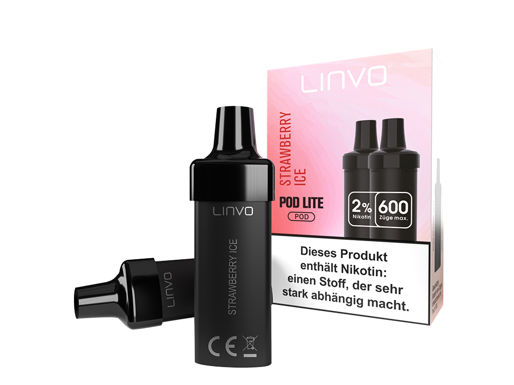 Linvo - Pod Lite Cartridge Strawberry Ice 20 mg/ml (2 Stück pro Packung) 10er Packung