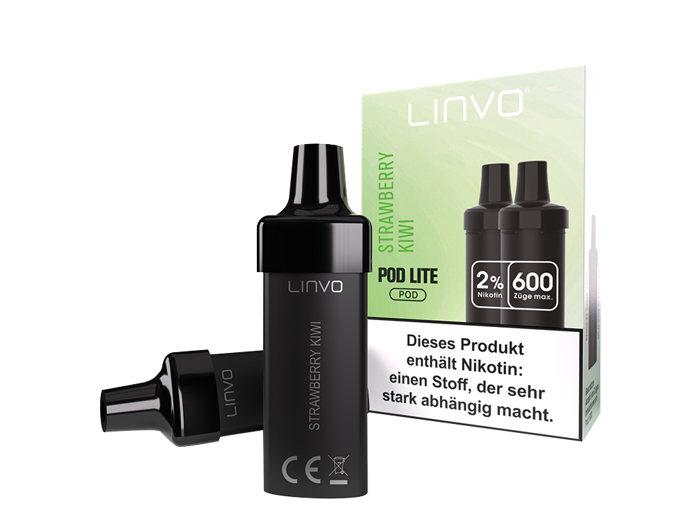 Linvo - Pod Lite Cartridge Strawberry Kiwi 20 mg/ml (2 Stück pro Packung) 10er Packung